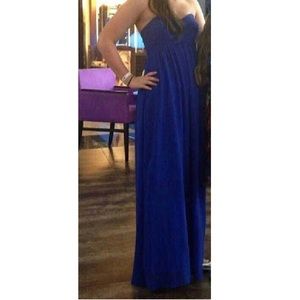 Blue Bill Levkoff Strapless Dress